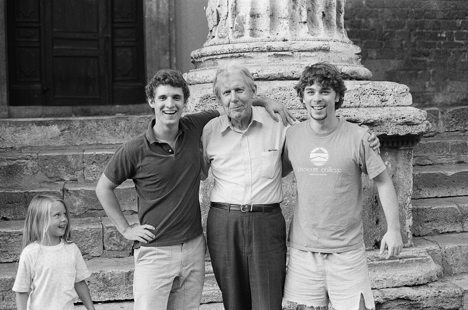 The author, Thomas Berry, and Stephan Snider in Assisi