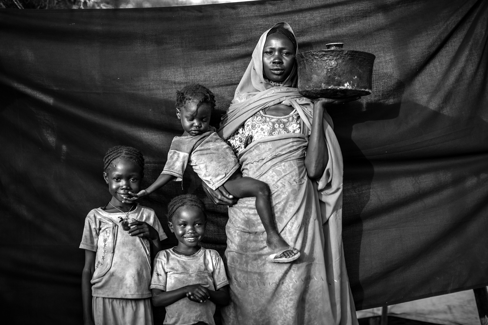 Refugee family of four