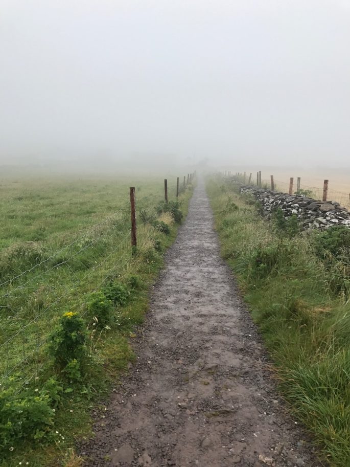 Ireland foggy path