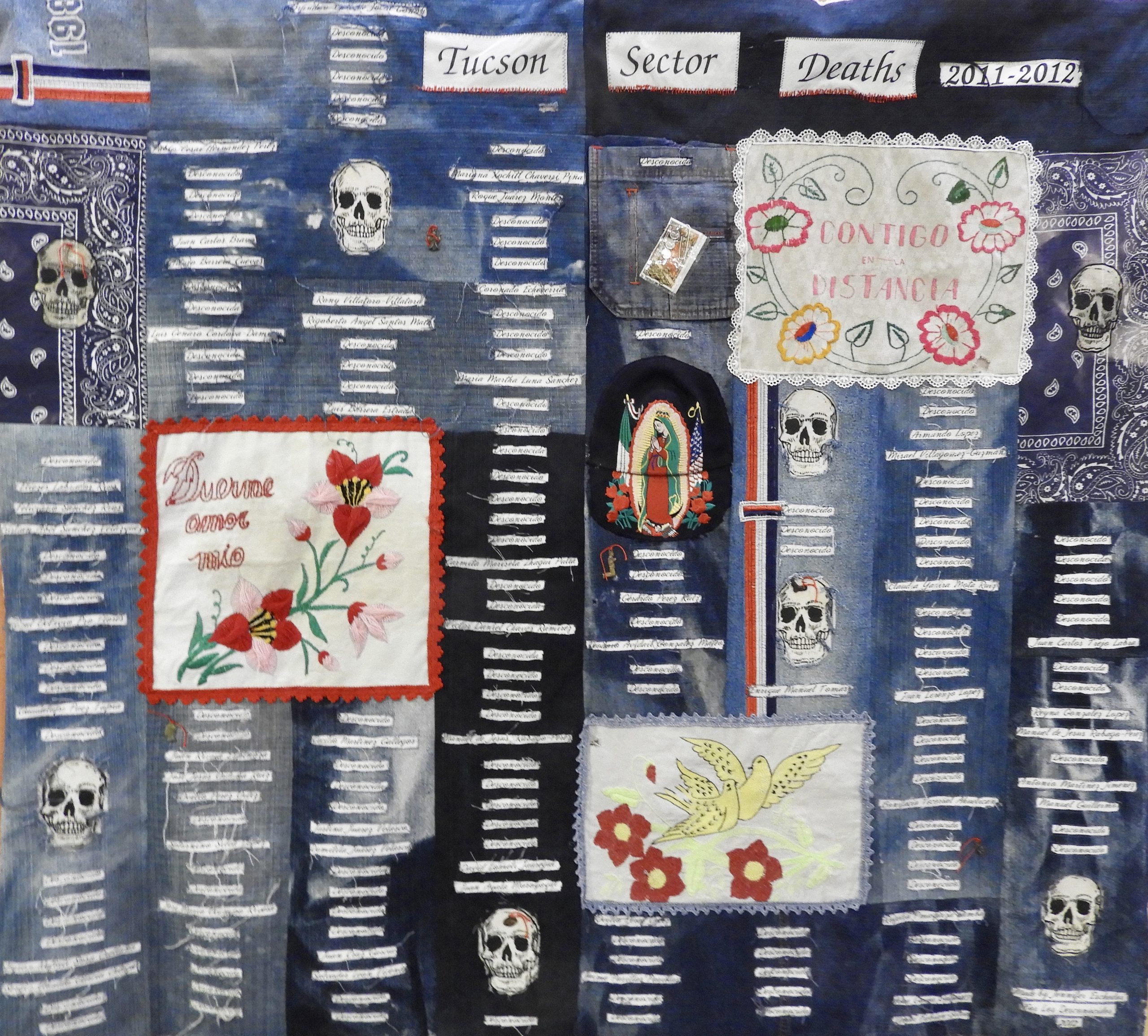 Tucson Sector Deaths 2011–2012 migrant memorial quilt honoring border victims