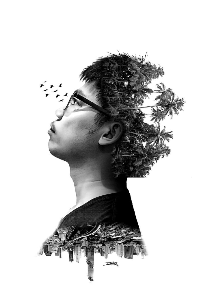 Nature blended with a human
